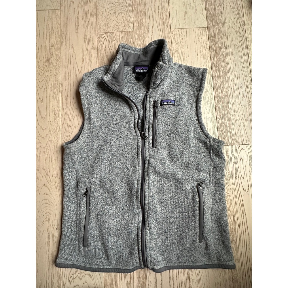 Patagonia Better Sweater Vest Mens Medium Grey Full Zip Fleece Knit 25882
